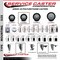 Service Caster 3.5'' Black Poly Wheel Swivel 3/4'' Square Stem Caster Set with Brake, 4PK SCC-SQ20S3514-PPUB-BLK-PLB-34-4 - alternate 2